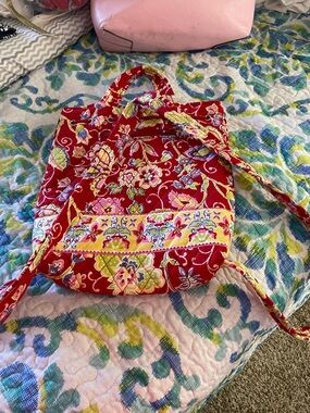 Brand new Quilted Floral Crossbody Tote in Red